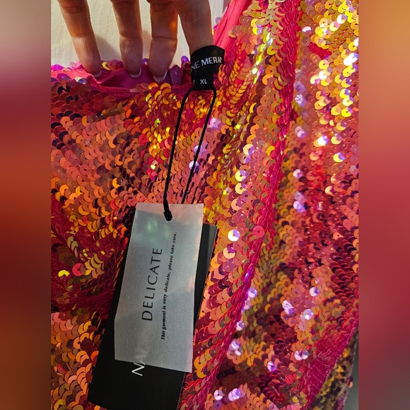 Nadine Merabi Celina Hot Pink Dress - Picture 6 of 6